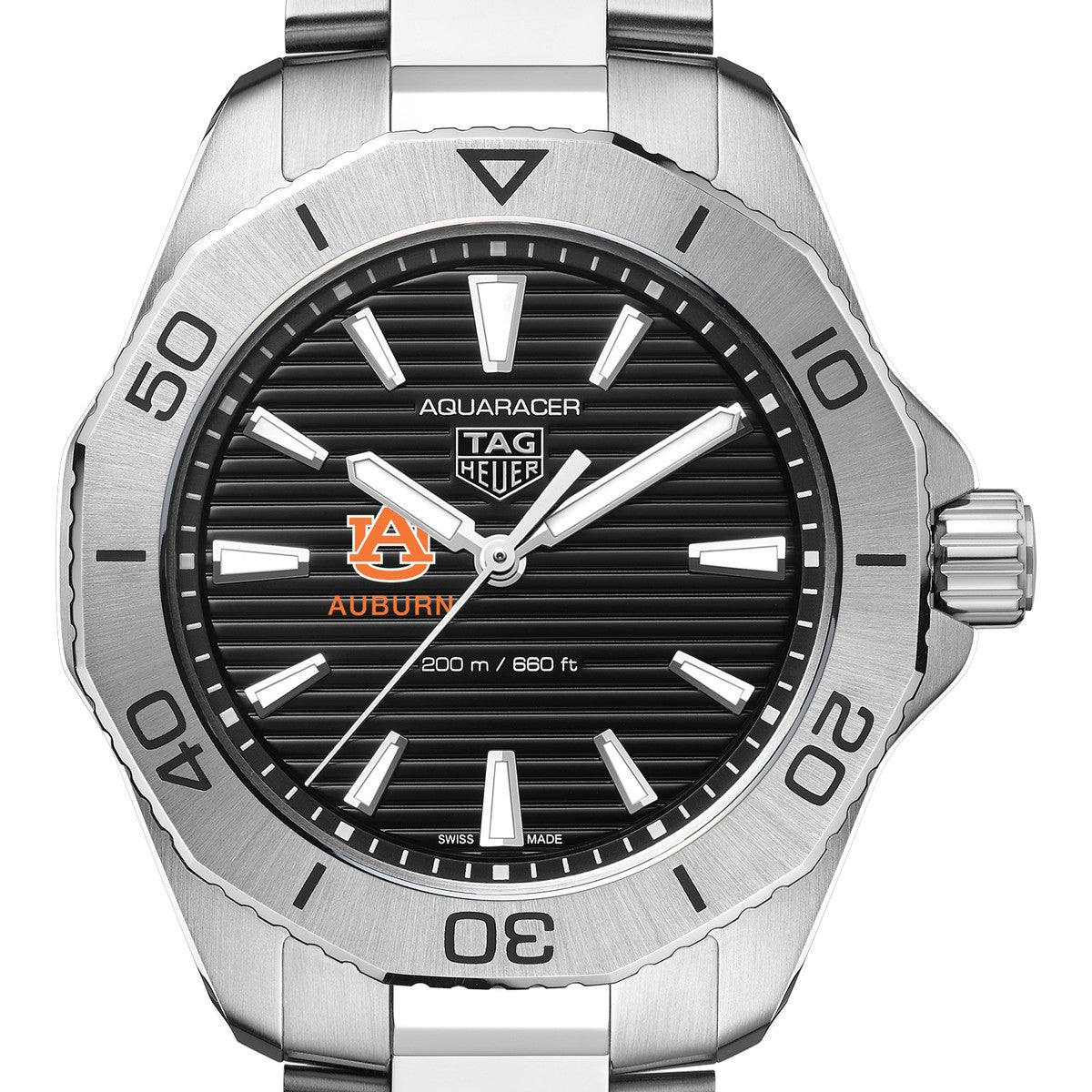 Auburn Men s TAG Heuer Steel Aquaracer with Black Dial M.LaHart