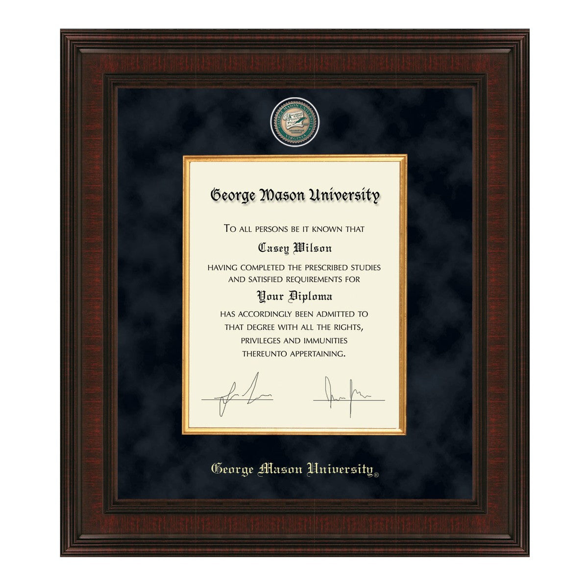 George Mason University Diploma Frame - Excelsior | M.LaHart & Co.