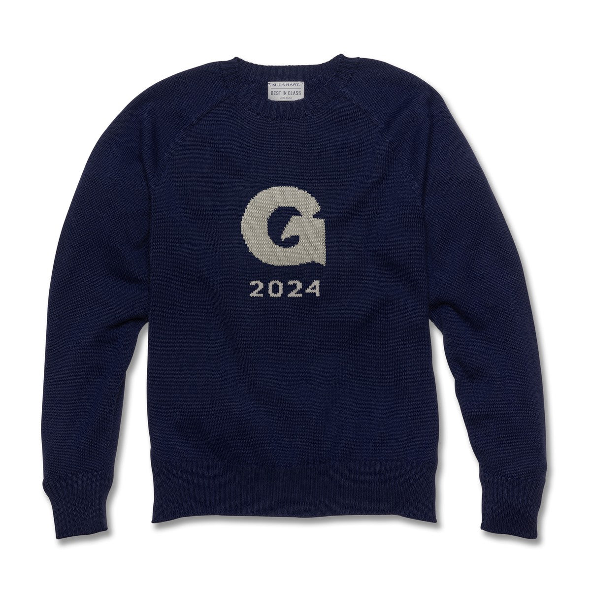 Georgetown Class of 2024 Navy Blue and Grey Sweater M.LaHart Co