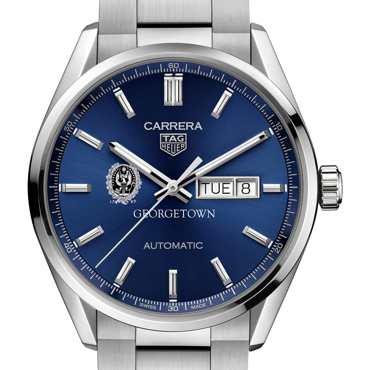 Georgetown Men s TAG Heuer Carrera with Blue Dial Day Date