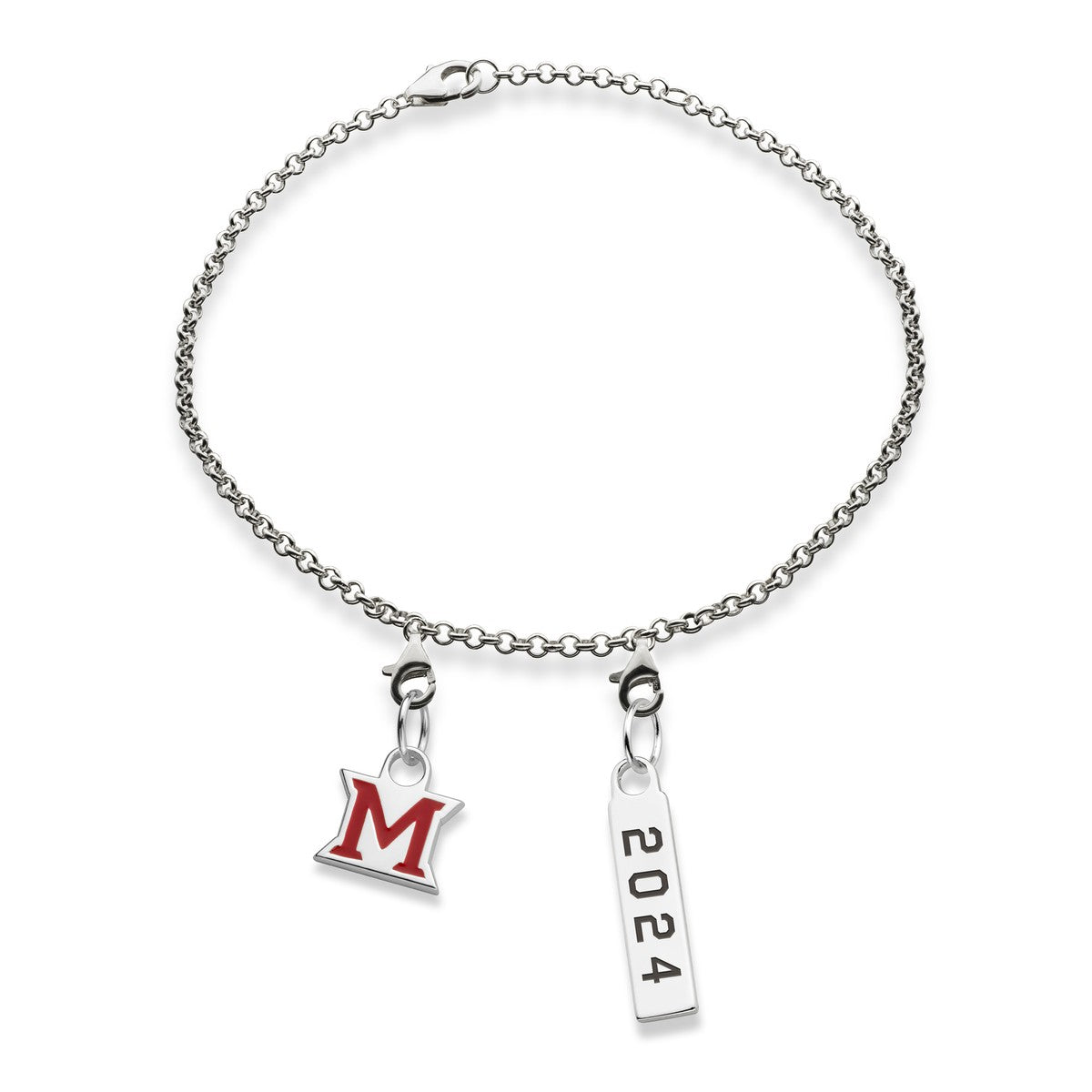 Miami University 2024 Sterling Silver Anklet M.LaHart & Co.
