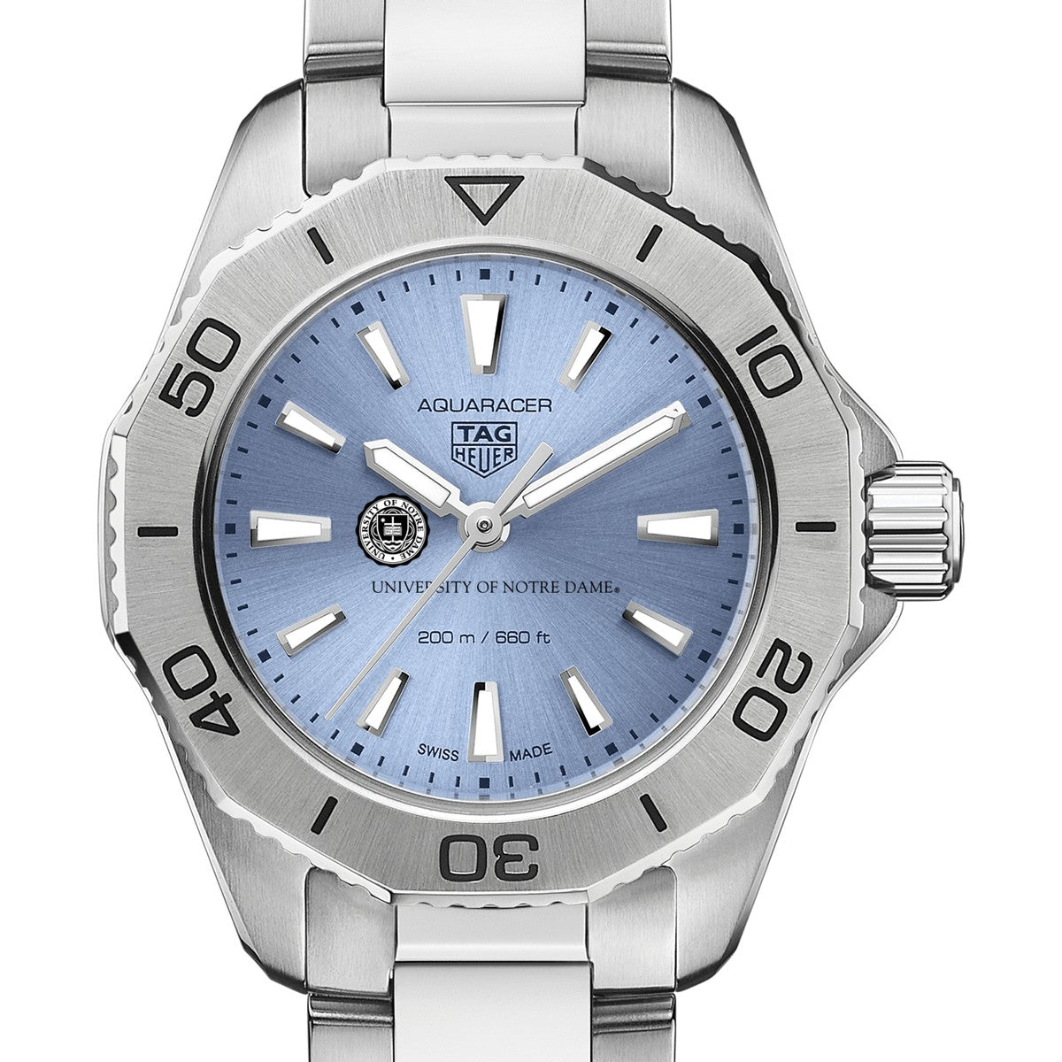 Notre Dame Women s TAG Heuer Steel Aquaracer with Blue Sunray Dial