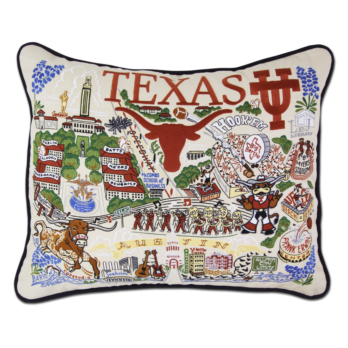 Embroidered city outlet pillows