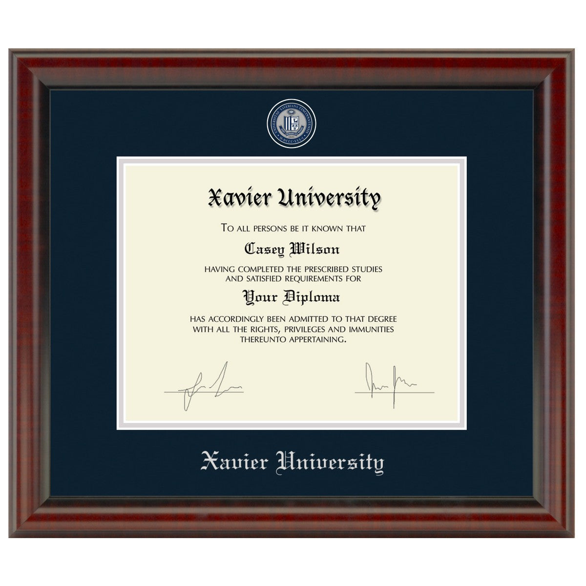 Xavier Diploma Frame - Excelsior - Graduation Gift Selection | M.LaHart ...