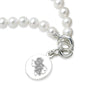 SFASU Pearl Bracelet with Sterling Silver Charm