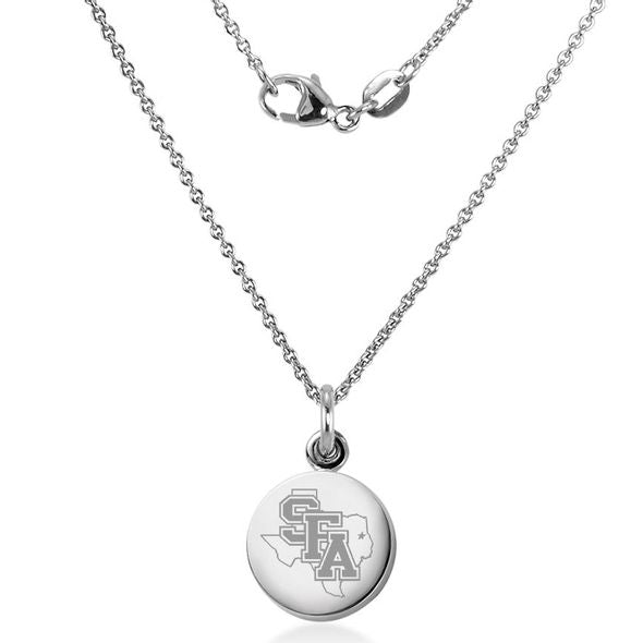 SFASU Necklace with Charm in Sterling Silver