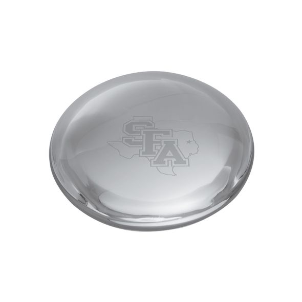 SFASU Glass Dome Paperweight by Simon Pearce