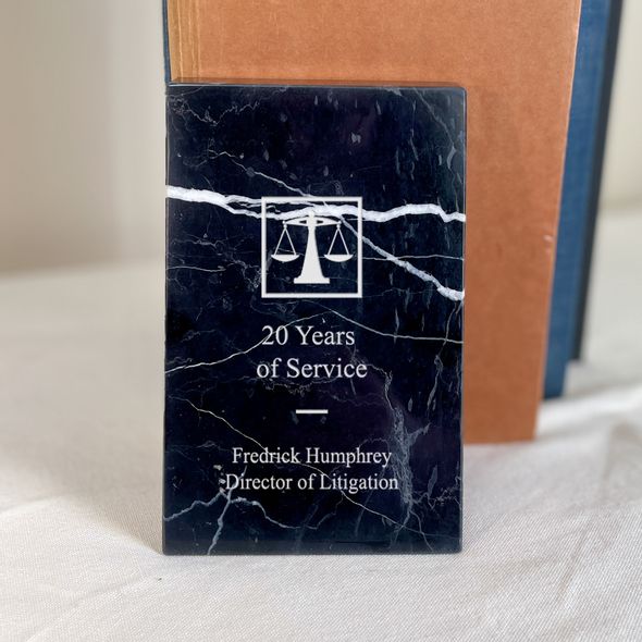 Personalized Marble Bookends for Legal Professionals by M.LaHart