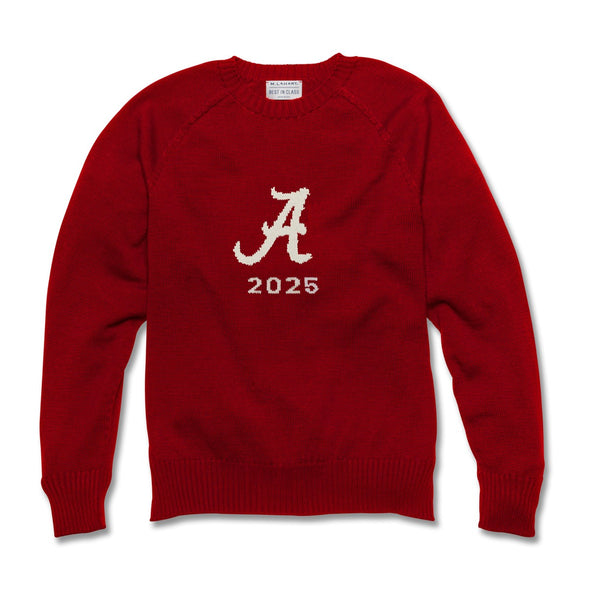 Alabama Class of 2025 Red and Ivory Sweater by M.LaHart Shot #1