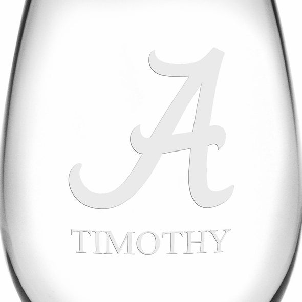 Alabama Stemless Wine Glasses Made in the USA Shot #3