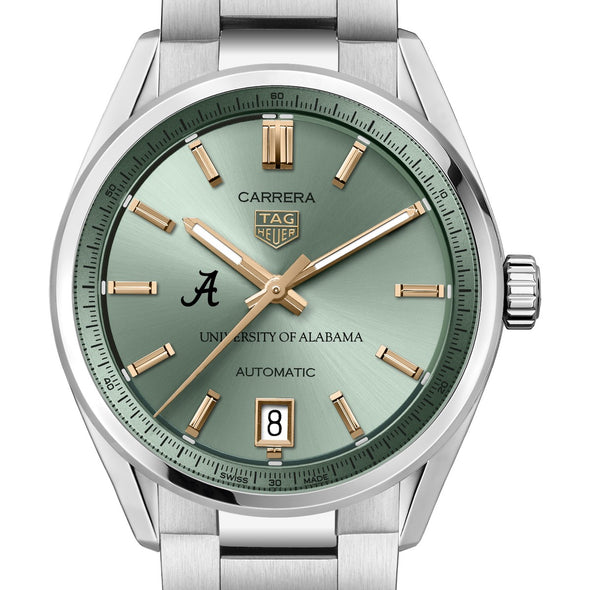 Alabama Women&#39;s TAG Heuer Steel Carrera with Green Dial Shot #1