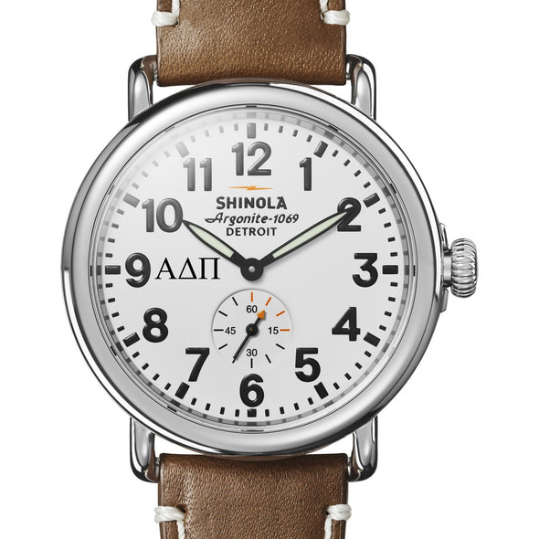 Alpha Delta Pi Shinola Watch, The Runwell 41 mm White Dial Shot #1