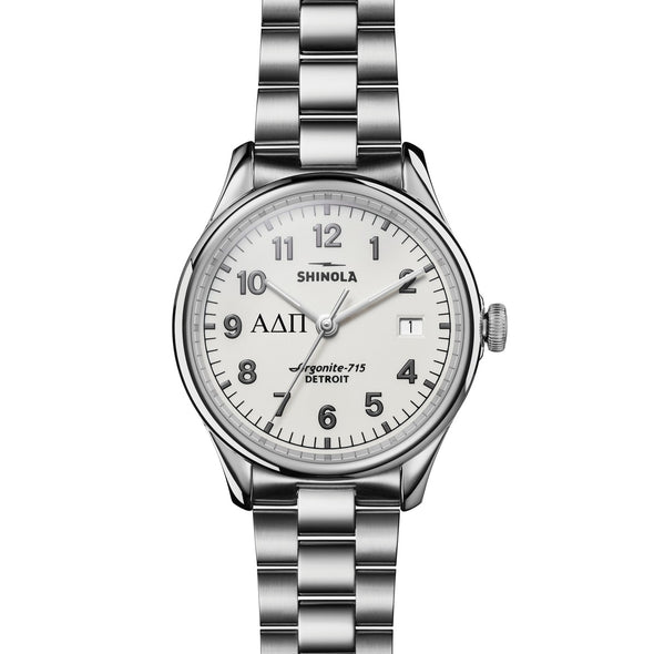 Alpha Delta Pi Shinola Watch, The Vinton 38 mm Alabaster Dial at M.LaHart &amp; Co. Shot #2