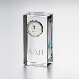 Alpha Delta Pi Tall Glass Desk Clock by Simon Pearce Shot #1