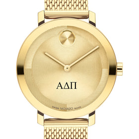 Alpha Delta Pi Women&#39;s Movado Bold Gold with Mesh Bracelet Shot #1