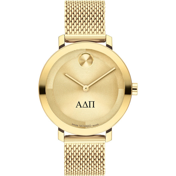 Alpha Delta Pi Women&#39;s Movado Bold Gold with Mesh Bracelet Shot #2