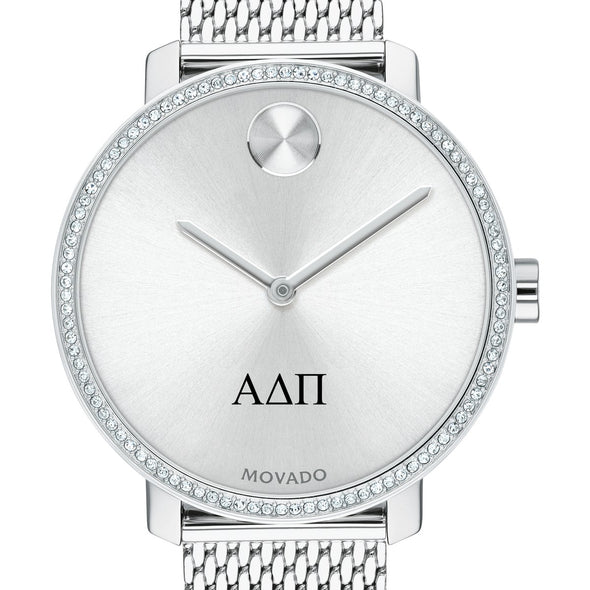 Alpha Delta Pi Women&#39;s Movado Bold with Crystal Bezel &amp; Mesh Bracelet Shot #1