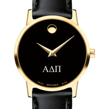 Alpha Delta Pi Women's Movado Gold Museum Classic Leather Shot #1