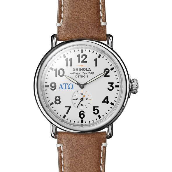 Alpha Tau Omega Shinola Watch, The Runwell 47 mm White Dial Shot #2