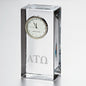 Alpha Tau Omega Tall Glass Desk Clock by Simon Pearce Shot #1