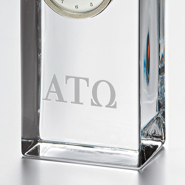 Alpha Tau Omega Tall Glass Desk Clock by Simon Pearce Shot #2