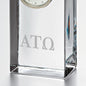 Alpha Tau Omega Tall Glass Desk Clock by Simon Pearce Shot #2