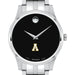 Appalachian State Men's Movado Collection Stainless Steel Watch with Black Dial