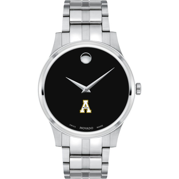 Appalachian State Men&#39;s Movado Collection Stainless Steel Watch with Black Dial Shot #2