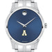 Appalachian State Men's Movado Collection Stainless Steel Watch with Blue Dial