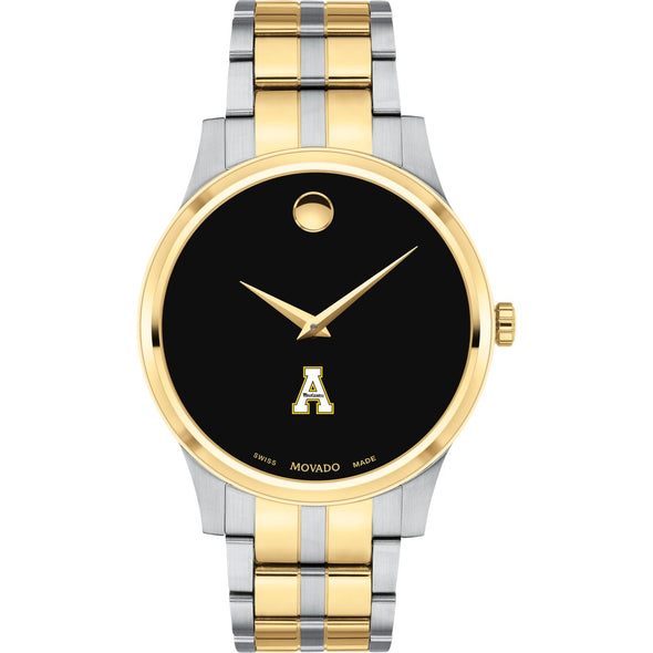 Appalachian State Men&#39;s Movado Collection Two-Tone Watch with Black Dial Shot #2