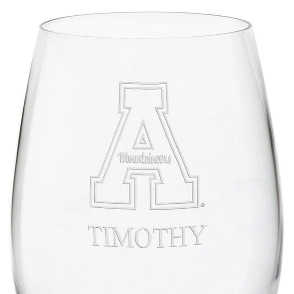 Appalachian State Red Wine Glasses Shot #3