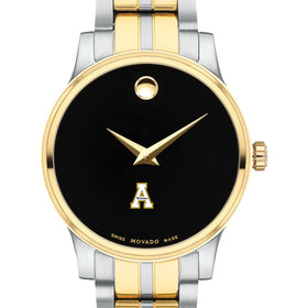 Appalachian State Women&#39;s Movado Collection Two-Tone Watch with Black Dial Shot #1