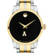 Appalachian State Women's Movado Collection Two-Tone Watch with Black Dial