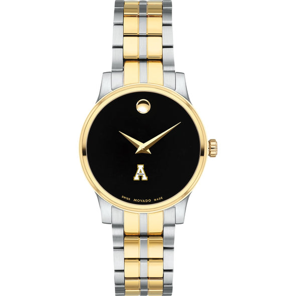 Appalachian State Women&#39;s Movado Collection Two-Tone Watch with Black Dial Shot #2