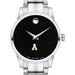 Appalachian State Women's Movado Stainless Steel Watch with Black Dial