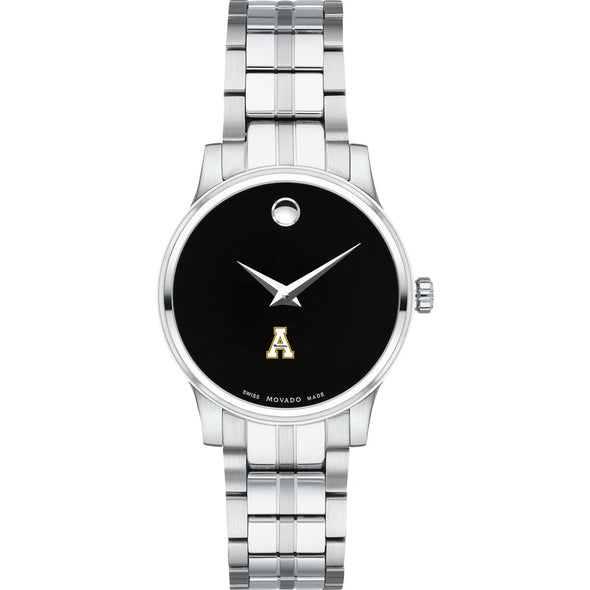 Appalachian State Women&#39;s Movado Stainless Steel Watch with Black Dial Shot #2