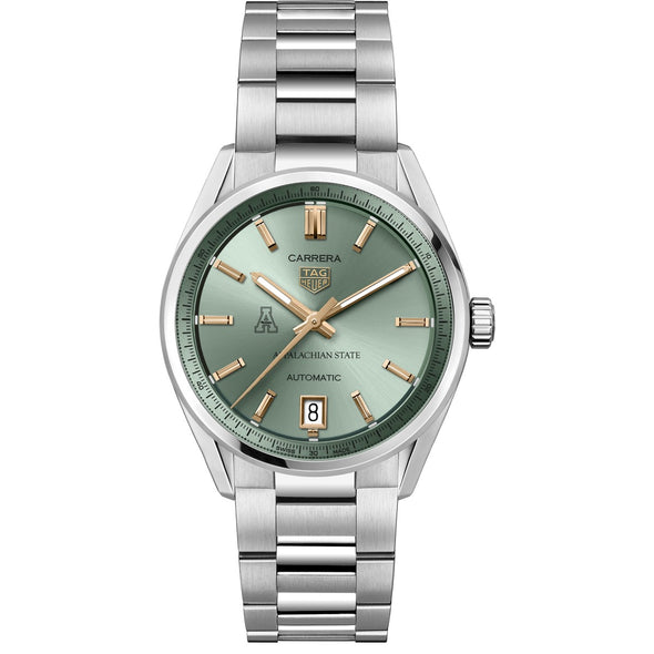 Appalachian State Women&#39;s TAG Heuer Steel Carrera with Green Dial Shot #2