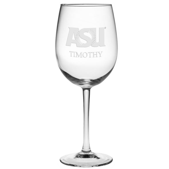 Arizona State Red Wine Glasses - Made in the USA Shot #2