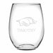 Arkansas Stemless Wine Glasses Made in the USA