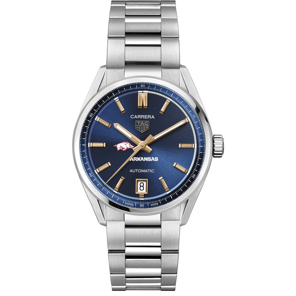 Arkansas Women&#39;s TAG Heuer Steel Carrera with Blue Dial Shot #2