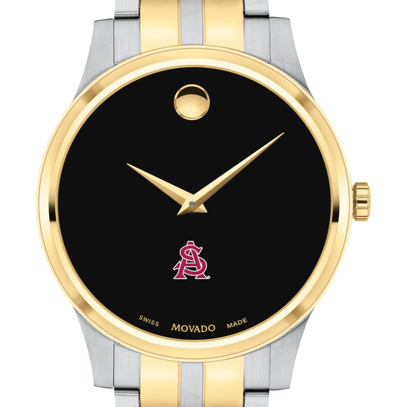 ASU Men&#39;s Movado Collection Two-Tone Watch with Black Dial Shot #1