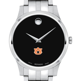 Auburn Men&#39;s Movado Collection Stainless Steel Watch with Black Dial Shot #1