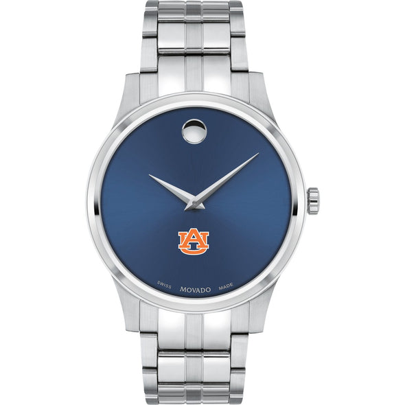 Auburn Men&#39;s Movado Collection Stainless Steel Watch with Blue Dial Shot #2