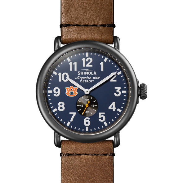 Auburn Shinola Watch, The Runwell 47 mm Midnight Blue Dial Shot #2