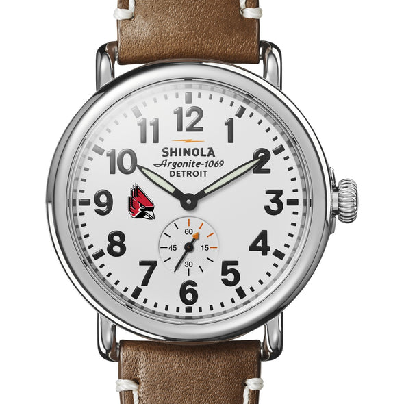 Ball State Shinola Watch, The Runwell 41 mm White Dial Shot #1