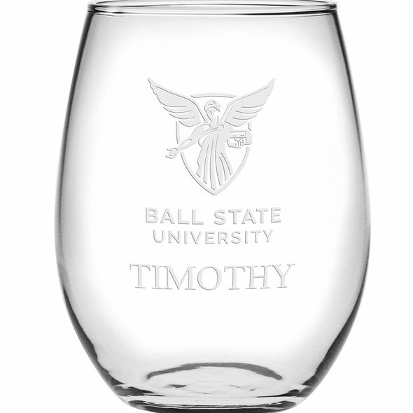 Ball State Stemless Wine Glasses Made in the USA Shot #2