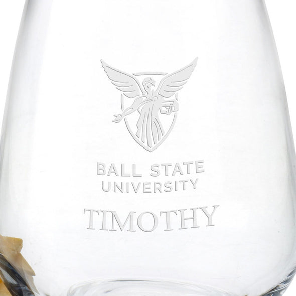 Ball State Stemless Wine Glasses Shot #3