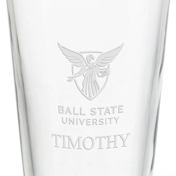 Ball State University 16 oz Pint Glass Shot #3