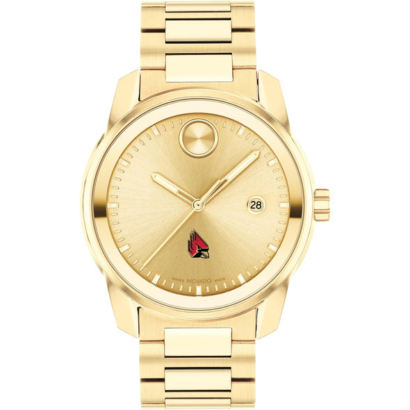 Ball State University Men&#39;s Movado BOLD Gold with Date Window Shot #2