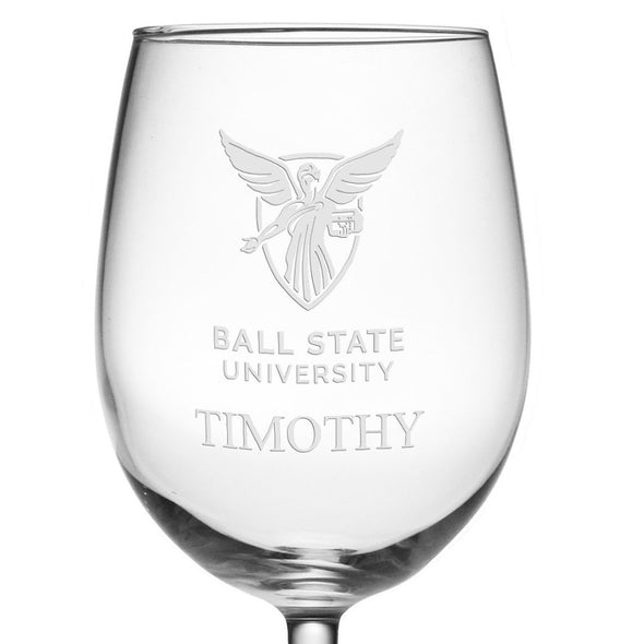 Ball State University Red Wine Glasses - Made in the USA Shot #3